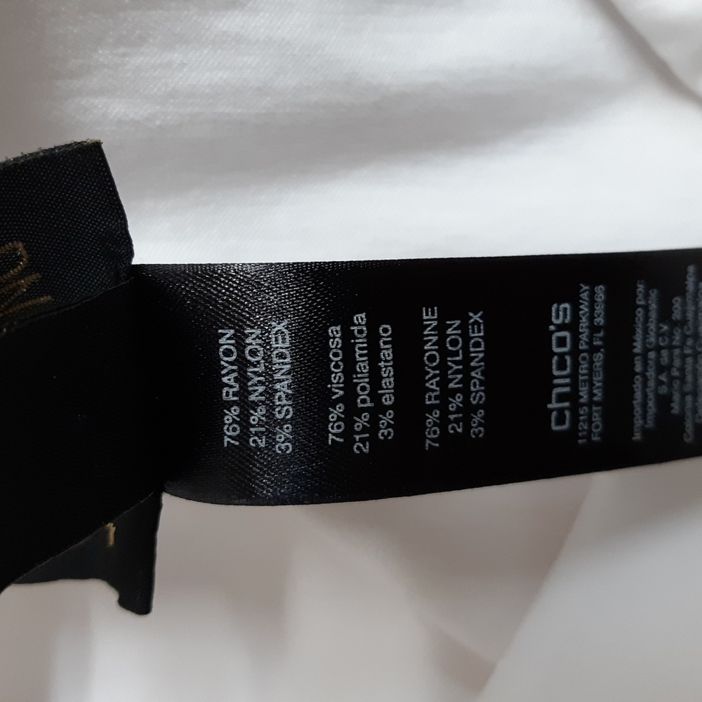 Chico's So Slimming White Stretch Ankle Pants - Picture 7 of 8